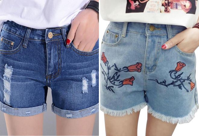 Seluar Jeans Pendek Wanita / Bergantung pada patch bahan ...